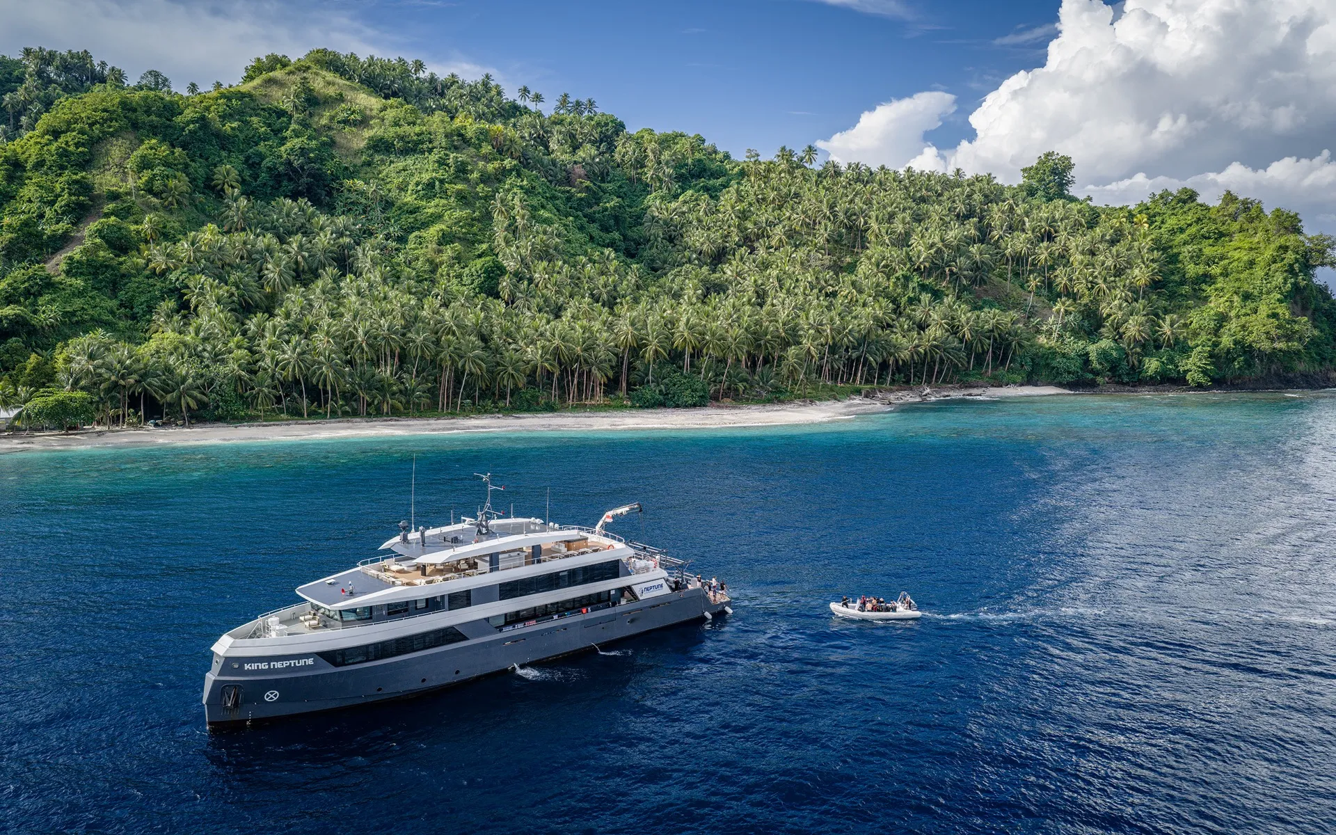 King Neptune aerial drone view Indonesia